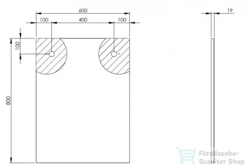 AREZZO design Sote 60x80 tükör AR-165800