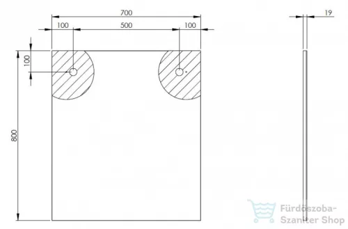 AREZZO design Sote 70x80 tükör AR-165801