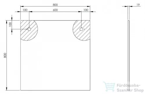AREZZO design Sote 80x80 tükör AR-165802