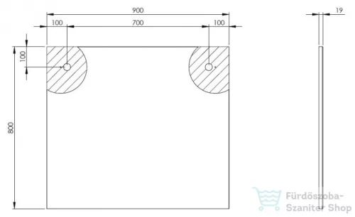 AREZZO design Sote 90x80 tükör AR-165803