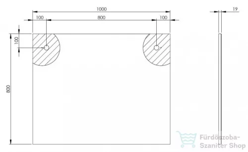 AREZZO design Sote 100x80 tükör AR-165804