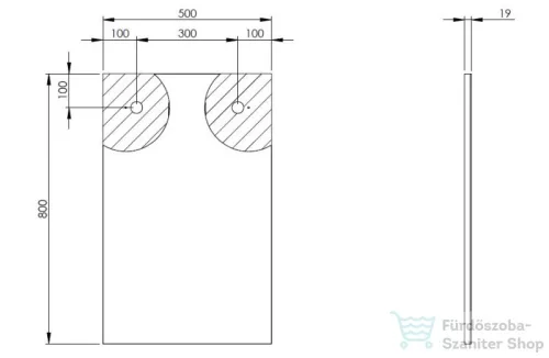 AREZZO design Sote 50x80 tükör AR-166451