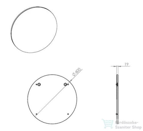 AREZZO design 60 cm-es kerek tükör AR-166830