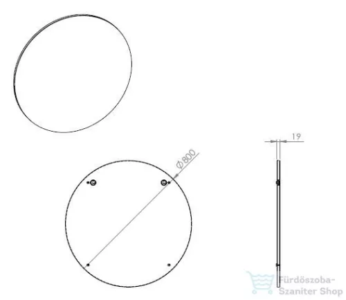 AREZZO design 80 cm-es kerek tükör AR-166831