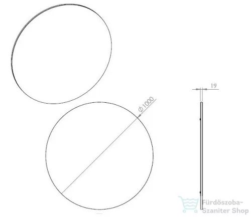 AREZZO design 100 cm-es kerek tükör AR-166864