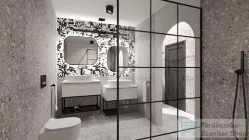 AREZZO design 80x46 cm mosdópult magasfényű fehér színben AR-166892