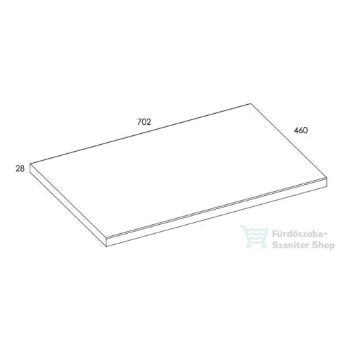 AREZZO design 70x46 cm mosdópult természetes tölgy színben AR-166898