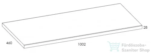 AREZZO design 100x46 cm mosdópult természetes tölgy színben AR-166901