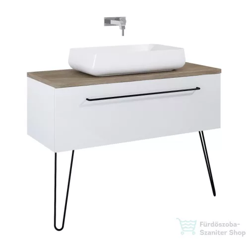 AREZZO design 120x46 cm mosdópult természetes tölgy színben AR-166902