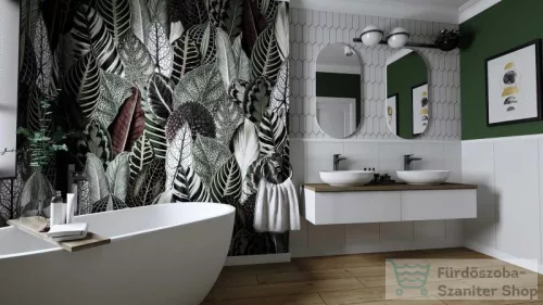 AREZZO design 160x46 cm mosdópult természetes tölgy színben AR-166904