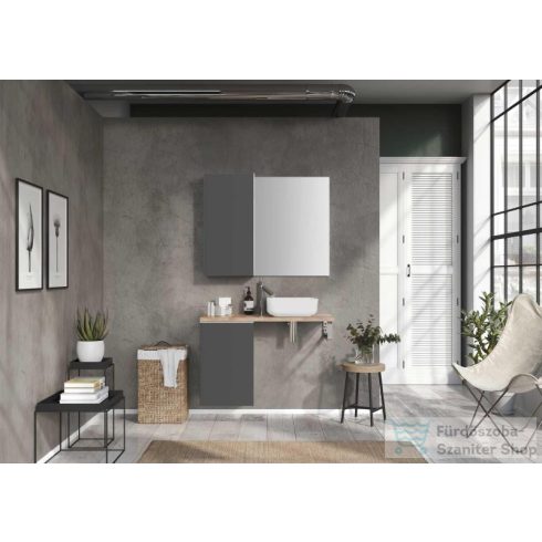 AREZZO design Monterey 40 cm-es alsóelem 1 ajtóval magasfényű antracit színben AR-166996