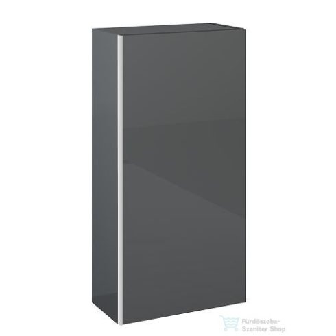 AREZZO design Monterey 40x21,6 cm felsőelem 1 ajtóval magasfényű antracit színben AR-166999