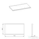 AREZZO design 90x49,4x2,8 cm mosdópult, Mf. Fehér színben