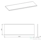 AREZZO design 140(90+50)x49,4x2,8 cm mosdópult, Mf. Fehér színben