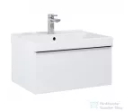 AREZZO design Monterey 60cm-es alsószekrény 1 fiókkal magasfényű fehér, szifonkivágással AR-167075