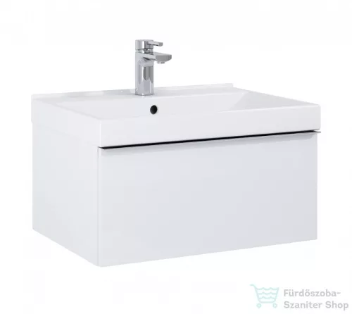 AREZZO design Monterey 60cm-es alsószekrény 1 fiókkal magasfényű fehér, szifonkivágással AR-167075