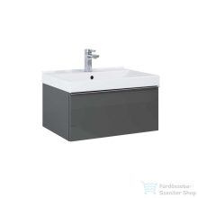   AREZZO design Monterey 60cm-es alsószekrény 1 fiókkal magasfényű szürke, szifonkivágással AR-167076