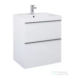   AREZZO design Monterey 60cm-es alsószekrény 2 fiókkal magasfényű fehér, szifonkivágással AR-167077