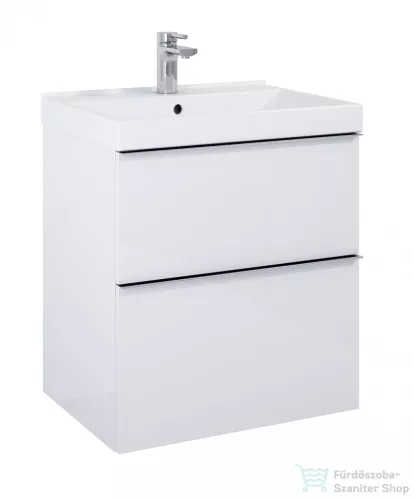 AREZZO design Monterey 60cm-es alsószekrény 2 fiókkal magasfényű fehér, szifonkivágással AR-167077