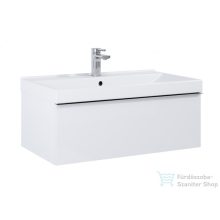   AREZZO design Monterey 80cm-es alsószekrény 1 fiókkal magasfényű fehér, szifonkivágással AR-167079