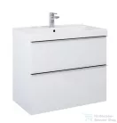 AREZZO design Monterey 80cm-es alsószekrény 2 fiókkal magasfényű fehér, szifonkivágással AR-167081