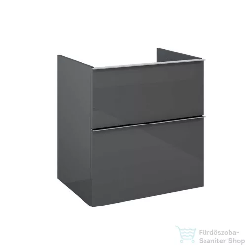 AREZZO design Monterey 60cm-es alsószekrény 2 fiókkal magasfényű antracit AR-167090