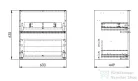 AREZZO design Monterey 60cm-es alsószekrény 2 fiókkal magasfényű antracit AR-167090