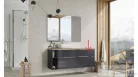 AREZZO design Monterey 60cm-es alsószekrény 2 fiókkal magasfényű antracit AR-167090