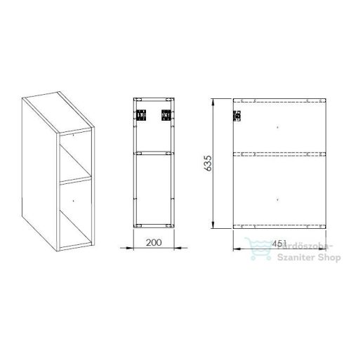 AREZZO design Monterey Duo nyitott elem magasfényű fehér színben AR-167101