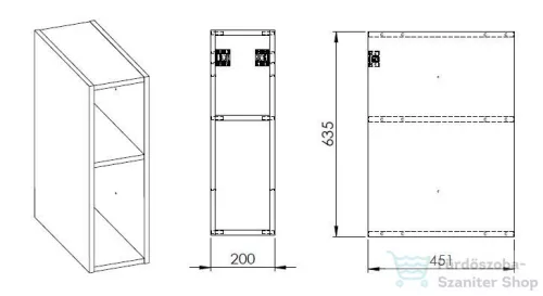 AREZZO design Monterey Duo nyitott elem magasfényű fehér színben AR-167101