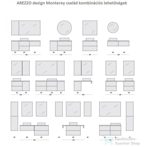 AREZZO design Monterey Duo nyitott elem magasfényű fehér színben AR-167101