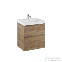   AREZZO design Monterey 60 cm-es alsószekrény 2 fiókkal szifonkivágással, Canela tölgy színben