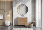 AREZZO design Monterey 60 cm-es alsószekrény 2 fiókkal szifonkivágással, Canela tölgy színben