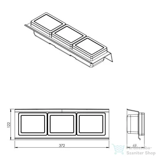 AREZZO design Fiókrendező 400 mm, S méret, matt antracit AR-167349