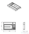 AREZZO design Fiókrendező 400 mm, M méret, matt antracit AR-167351