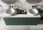 AREZZO design 160x46 cm márvány mosdópult Matt Fehér színben AR-167405