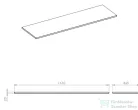 AREZZO design 160x46 cm márvány mosdópult Matt Fekete színben AR-167485
