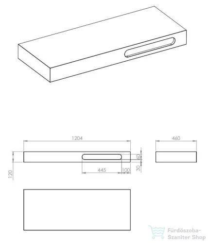 AREZZO design 120x46 cm márvány 120x46 cm konzolos mosdópult Matt Fehér színben AR-167487