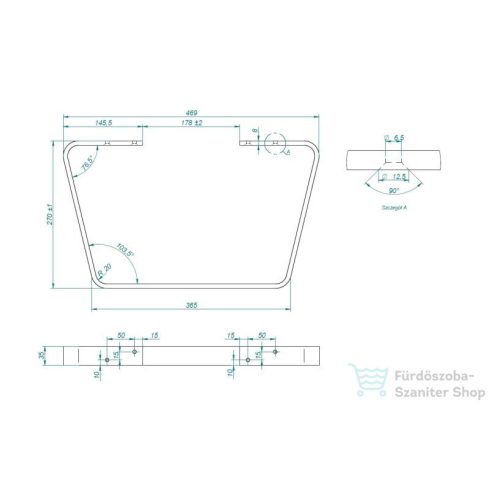 AREZZO design Nevada Króm láb (2 db)