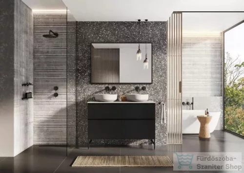 AREZZO design keretes tükör 100x80 cm, fekete AR-167583