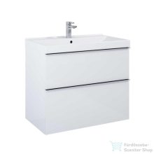   AREZZO design Monterey 80cm-es alsószekrény  2 fiókkal Matt Fehér színben, szifonkivágással