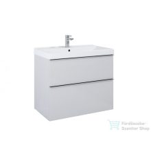   AREZZO design Monterey 80cm-es alsószekrény 2 fiókkal Matt Szürke színben, szifonkivágással