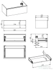 AREZZO design Monterey 80cm-es alsószekrény  1 fiókkal Matt Fehér színben