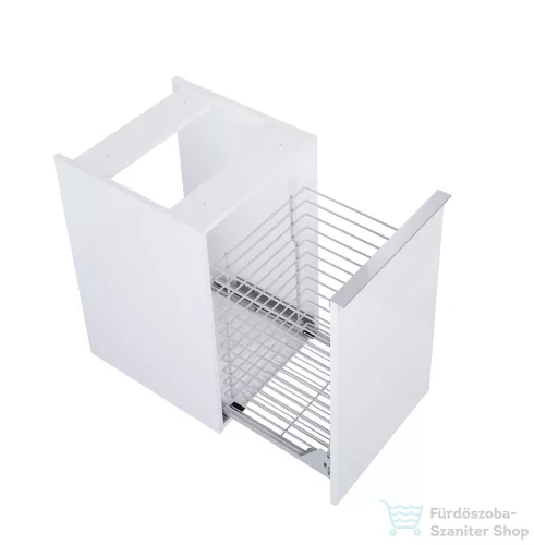 AREZZO design Monterey 40cm-es oldalszekrény szennyeskosárral Matt Fehér színben