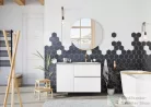 AREZZO design Monterey 40cm-es oldalszekrény 1 ajtóval Matt Fehér színben