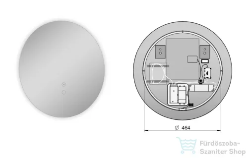AREZZO design kerek LED tükör, 60 cm AR-167638