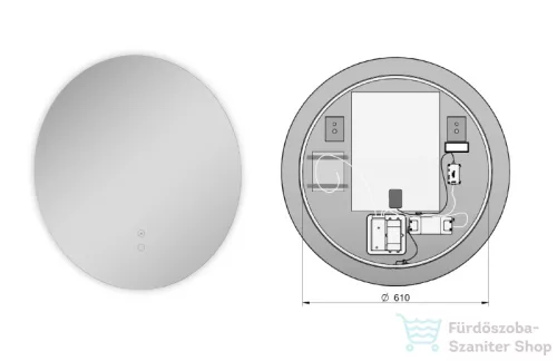 AREZZO design kerek LED tükör, 75 cm AR-167639