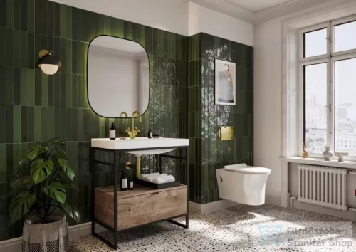 AREZZO design SHARON LED tükör 60x70 cm, fekete AR-167660