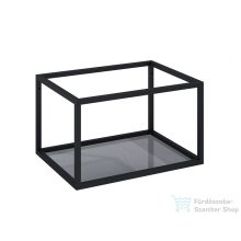   AREZZO design Monterey  alsó polcos fekete fémkeret 60, grafit szürke üvegpolccal AR-167665