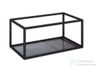AREZZO design Monterey alsó polcos fekete fémkeret 80, grafit szürke üvegpolccal AR-167666